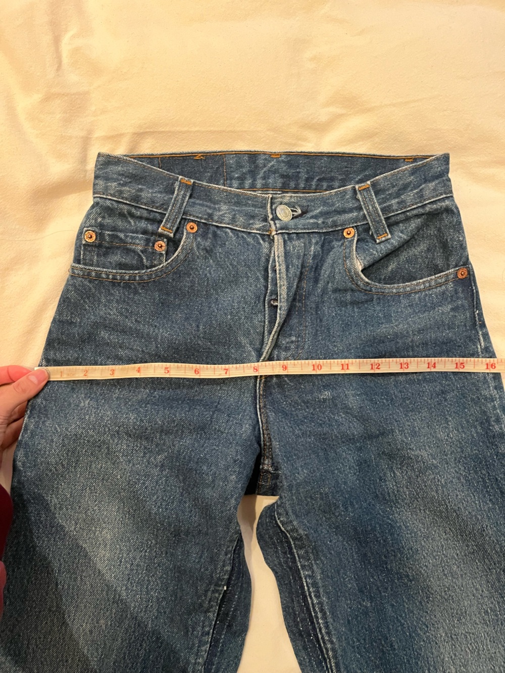 Vintage 701 501 Levi’s. Perfect Blue Denim. Size 25. Original hem. USA - Picture 13 of 13